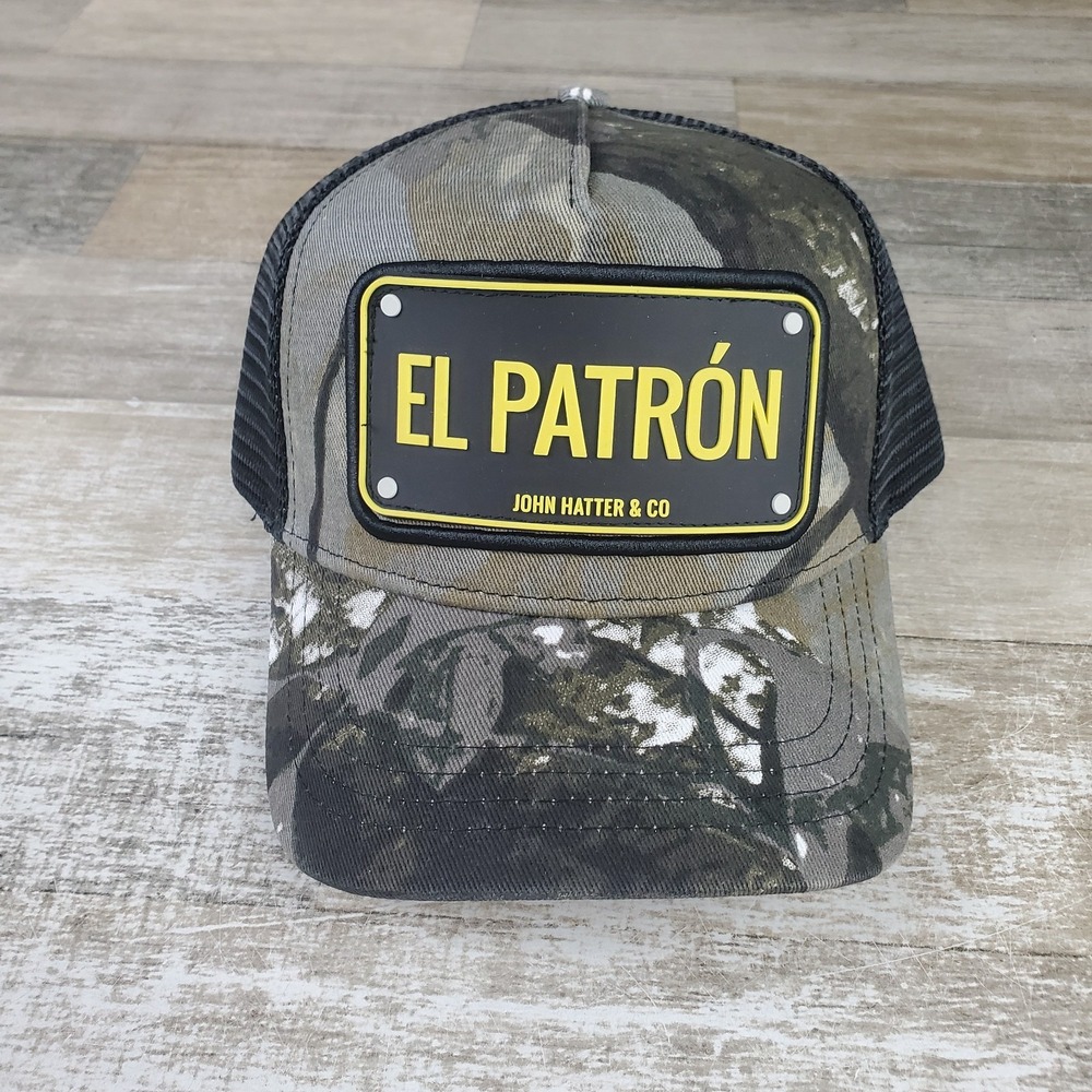 John Hatter & Co El Patron Trucker‎ Hat OS Multicolor Camo Mesh Back Cap